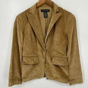 Banana Republic Blazer Jacket Women's Size 2 Brown Corduroy Cotton Blend Vtg